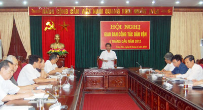 Hưng Yên Giao ban công tác dân vận